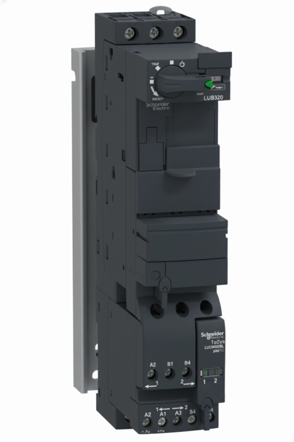 Schneider Electric Reversing power base, TeSys Ultra, 3P, 1NO + 1NC, 32A, 690VAC, 24VDC coil